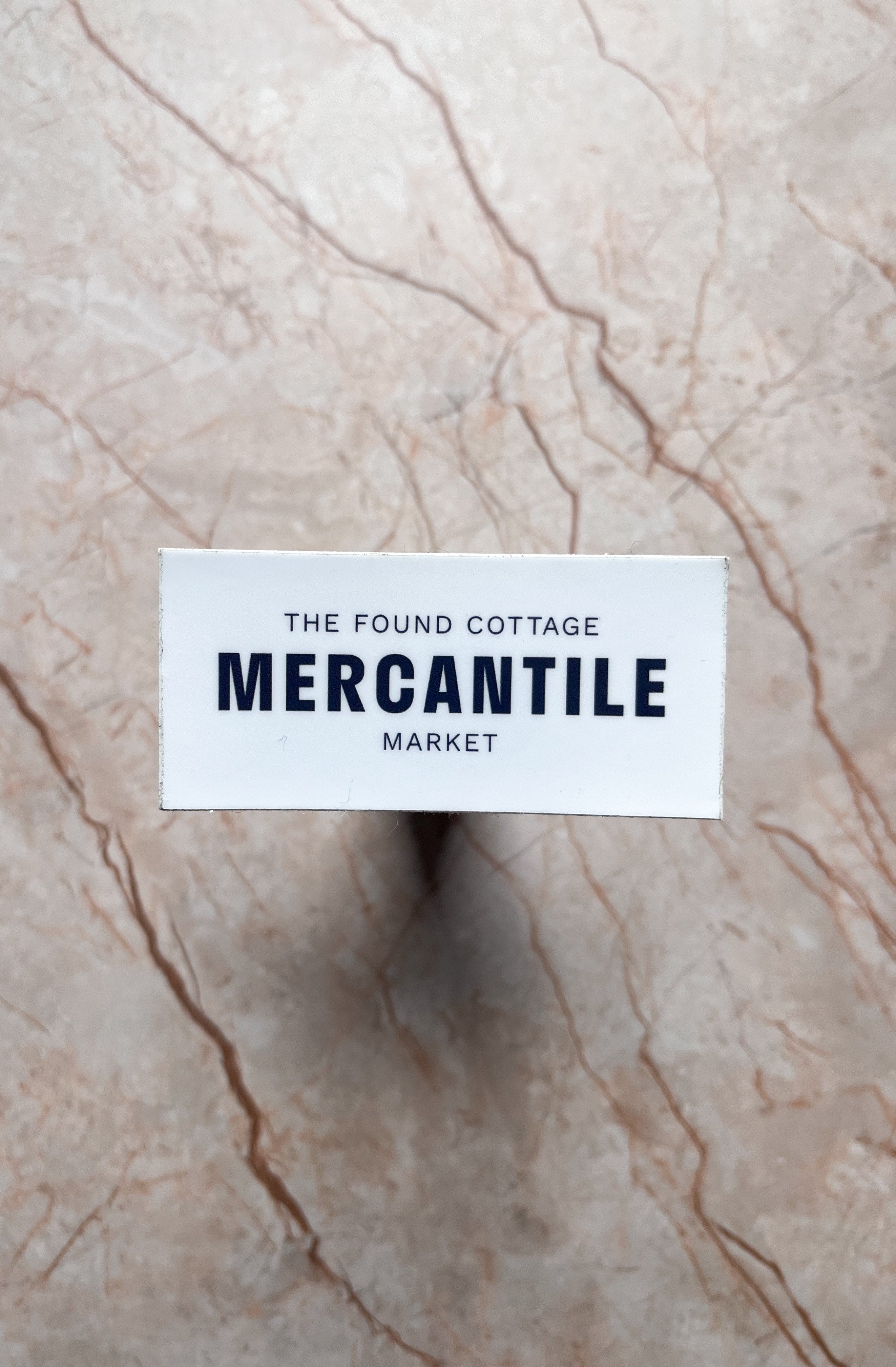 The Found Cottage Mercantile Market Logo Sticker
